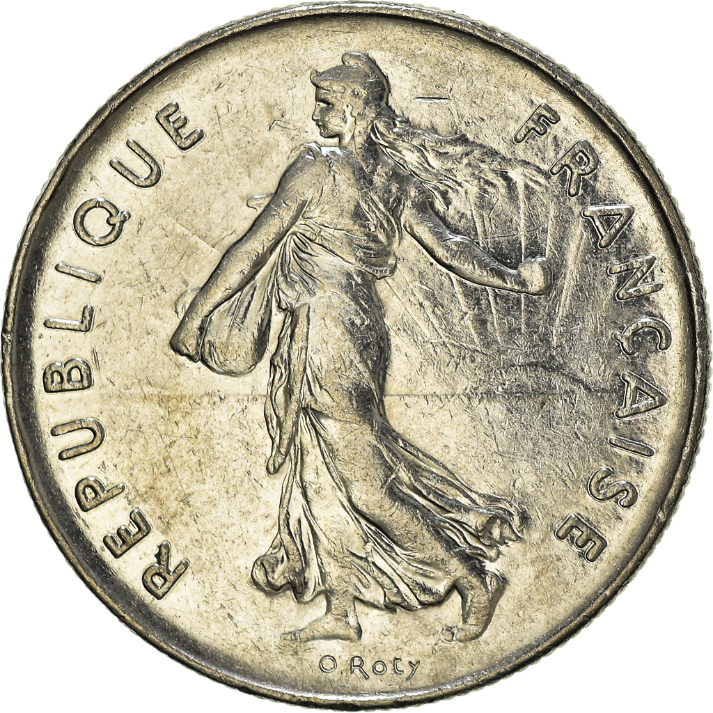 Moneda, Francia, 5 Francs, 1987