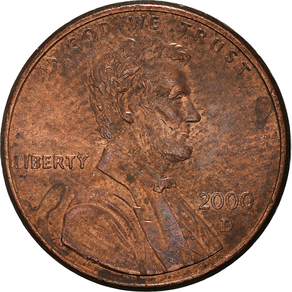 Moneda, Estados Unidos, Cent, 2000