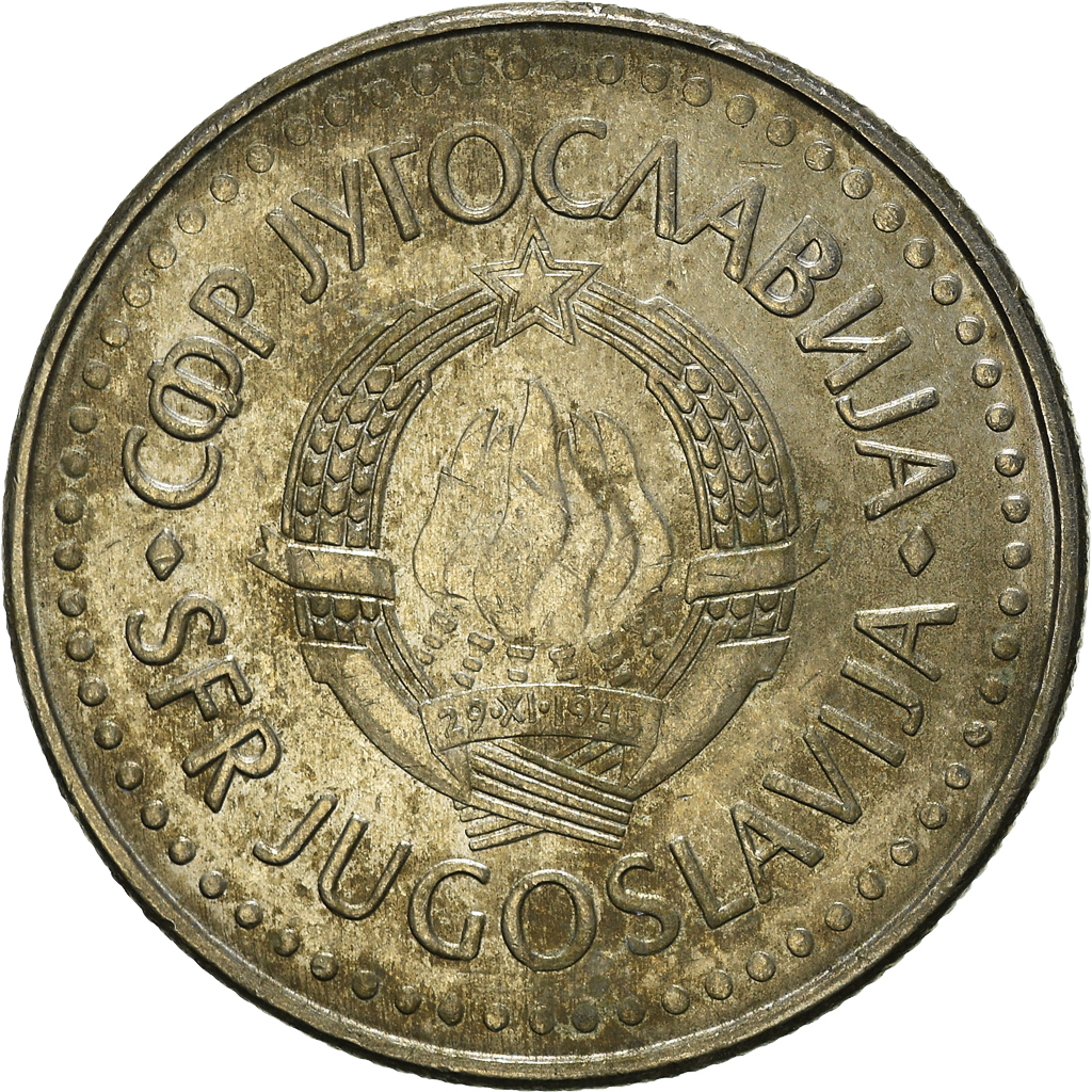 Moneda, Yugoslavia, 50 Dinara, 1987