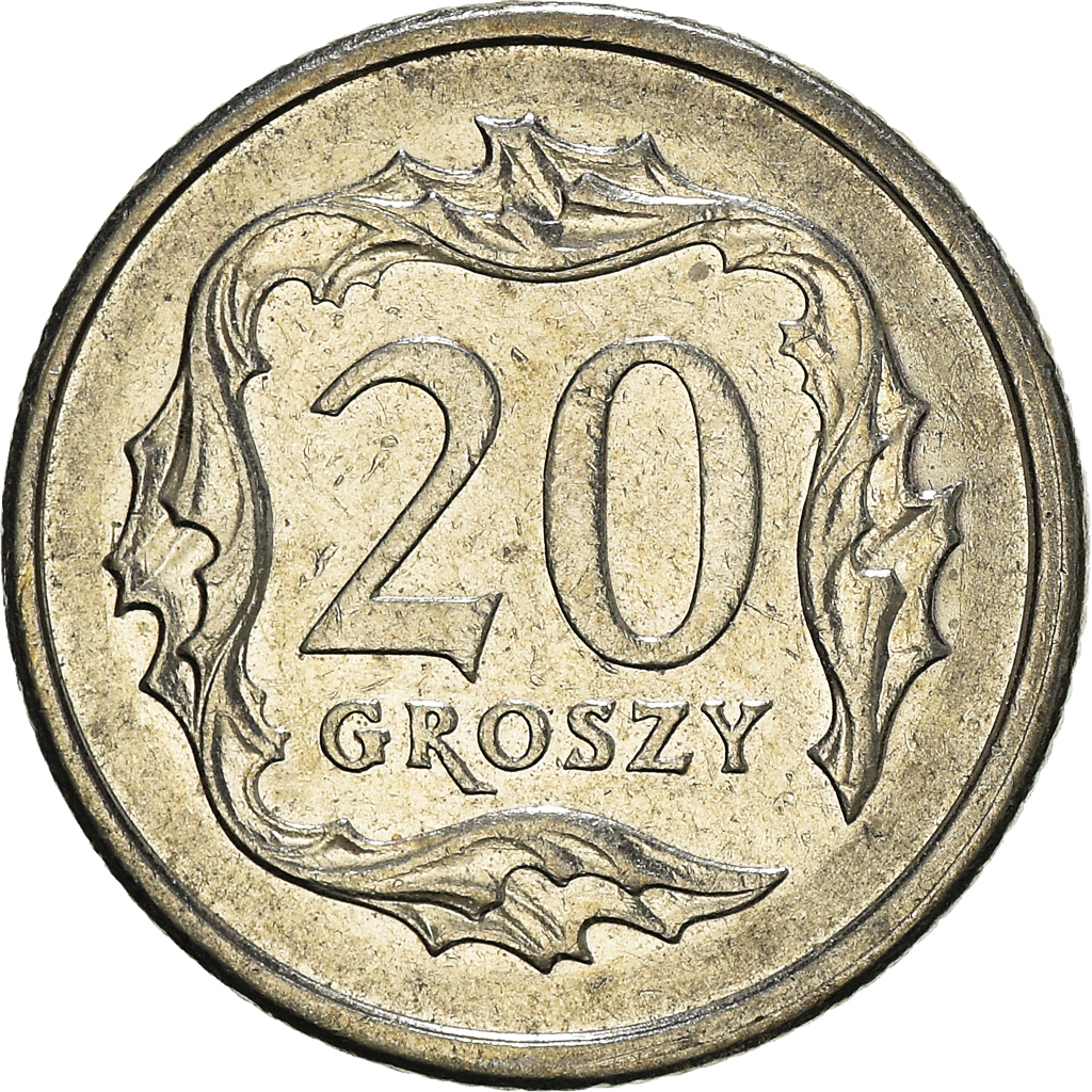 Moneda, Polonia, 20 Groszy, 2007