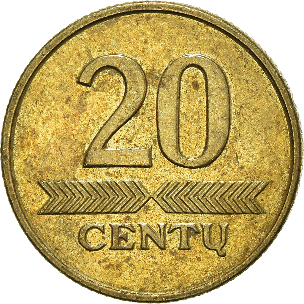 Moneda, Lituania, 20 Centu, 1997