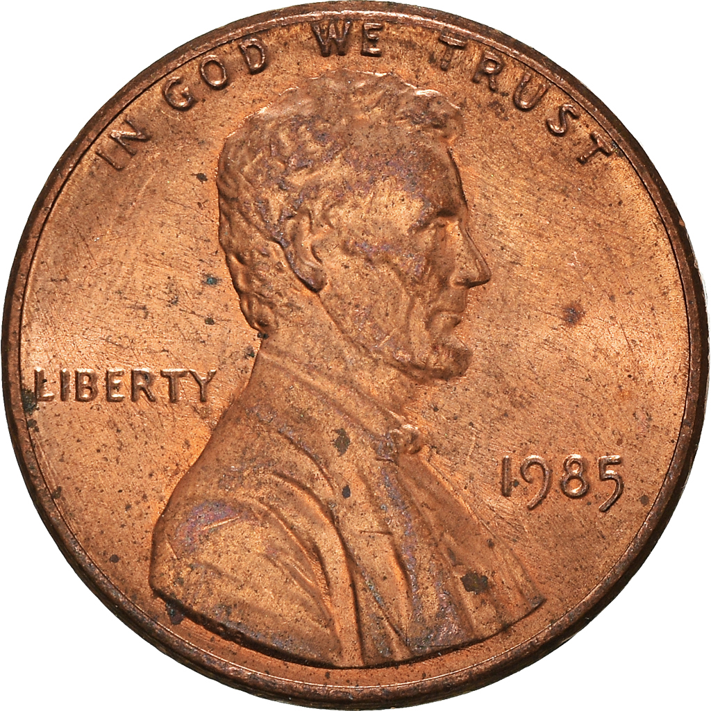 Moneda, Estados Unidos, Cent, 1985