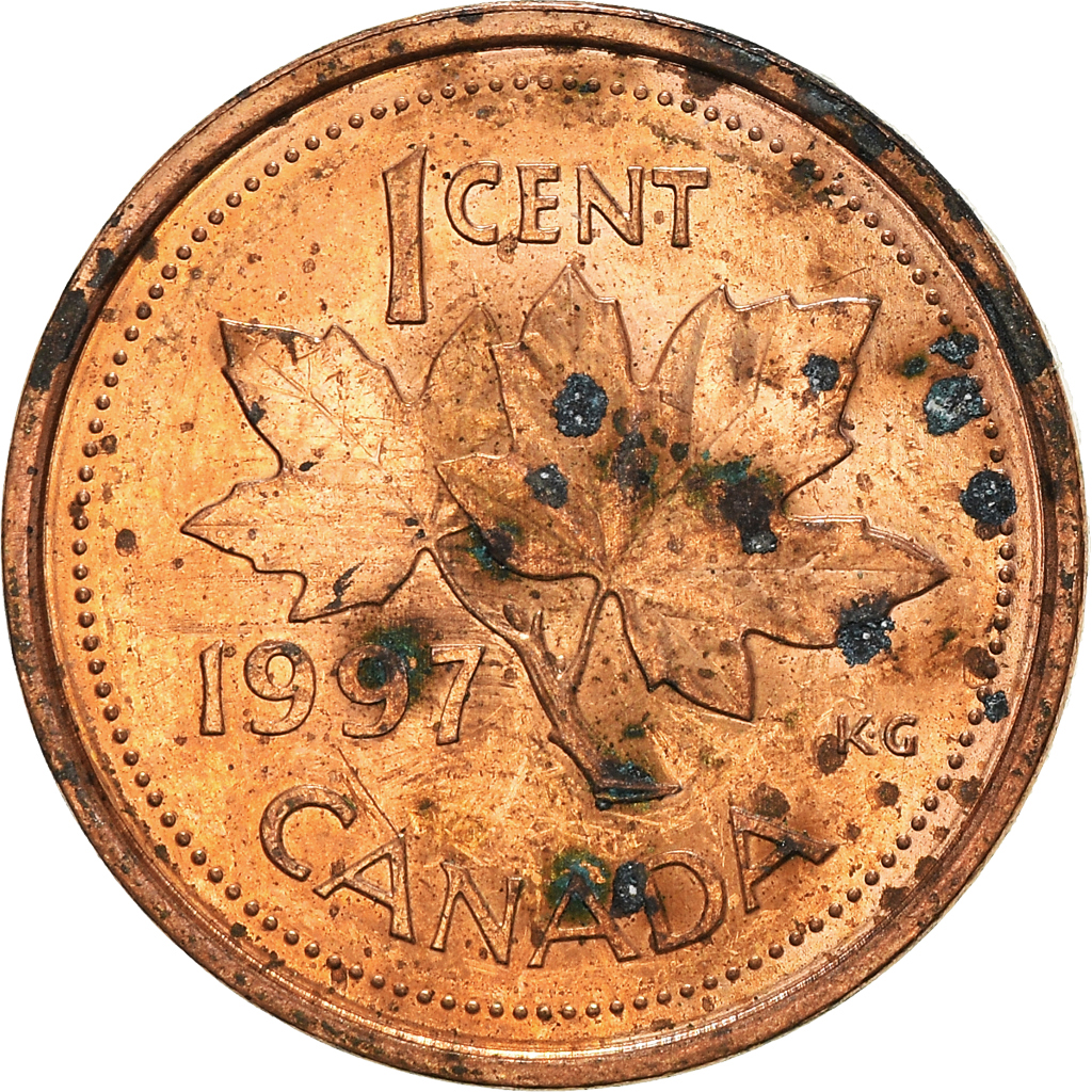 Moneda, Canadá, Cent, 1997