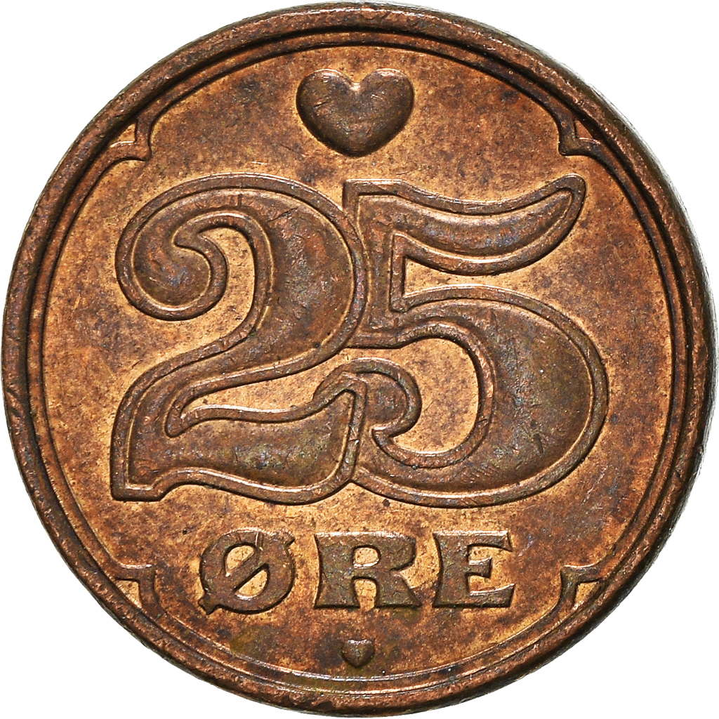 Moneda, Dinamarca, 25 Öre, 2002
