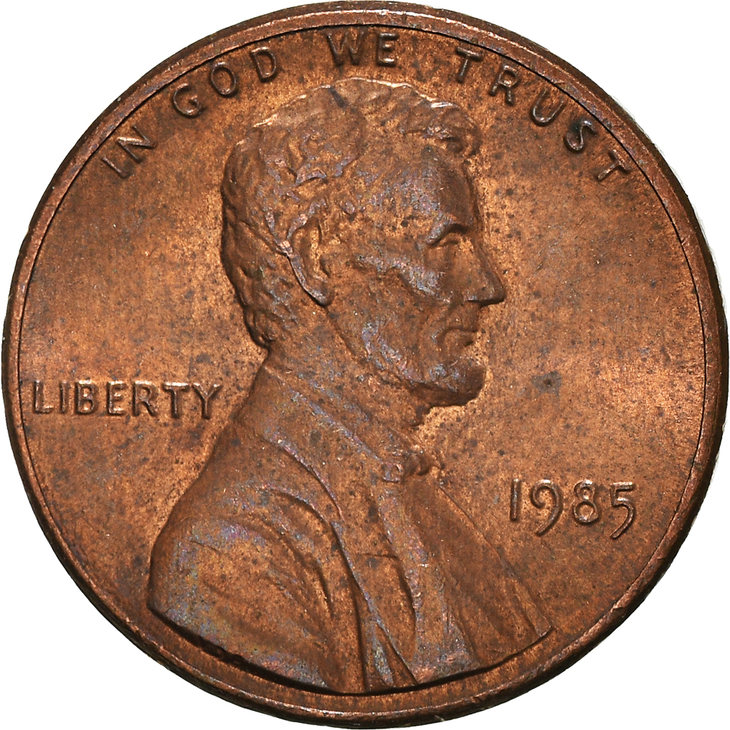 Moneda, Estados Unidos, Cent, 1985