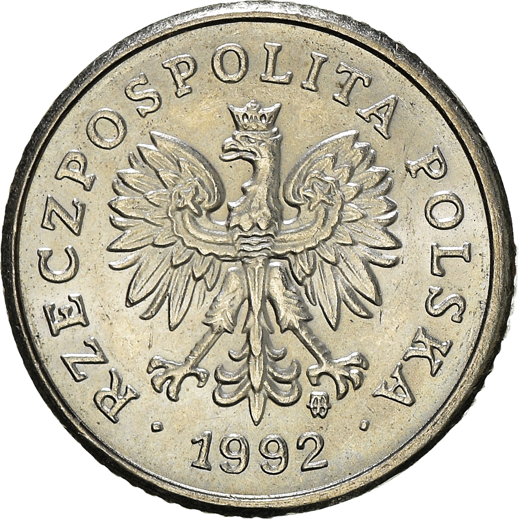 Moneda, Polonia, 10 Groszy, 1992