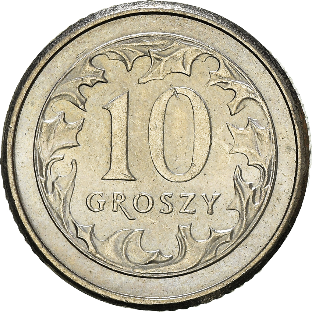 Moneda, Polonia, 10 Groszy, 1992