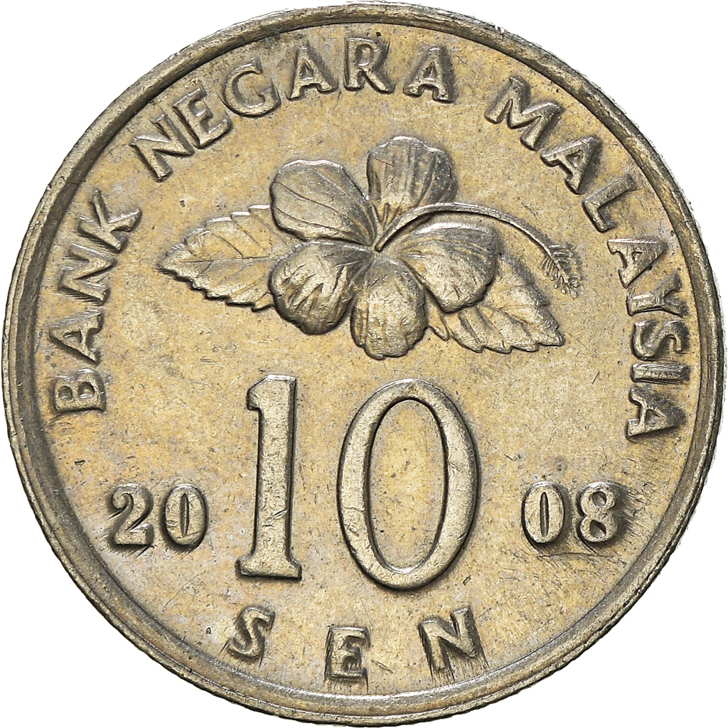 Moneda, Malasia, 10 Sen, 2008