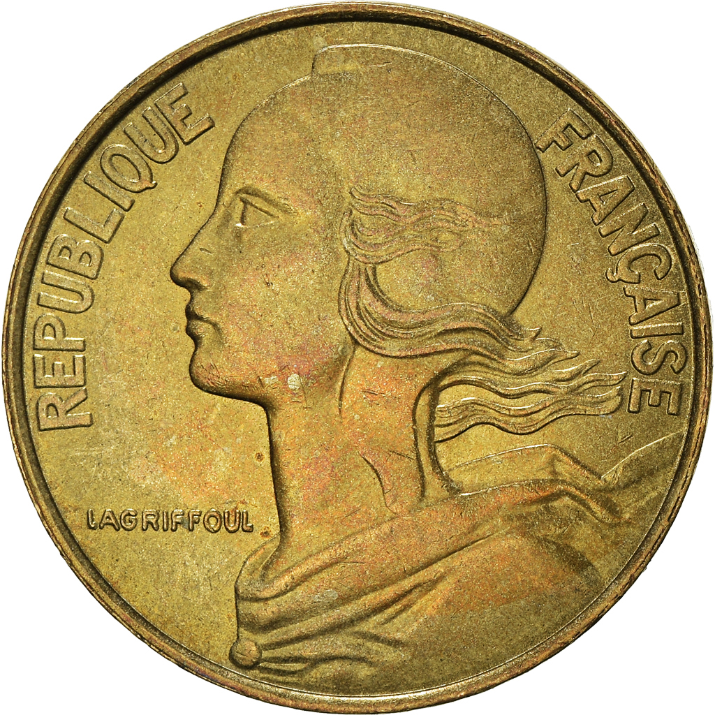 Moneda, Francia, 20 Centimes, 1996