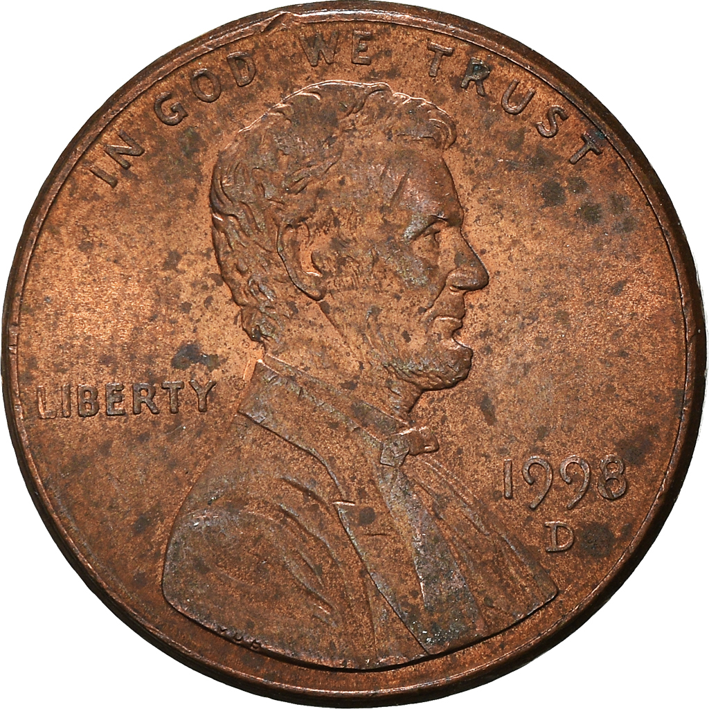 Moneda, Estados Unidos, Cent, 1998