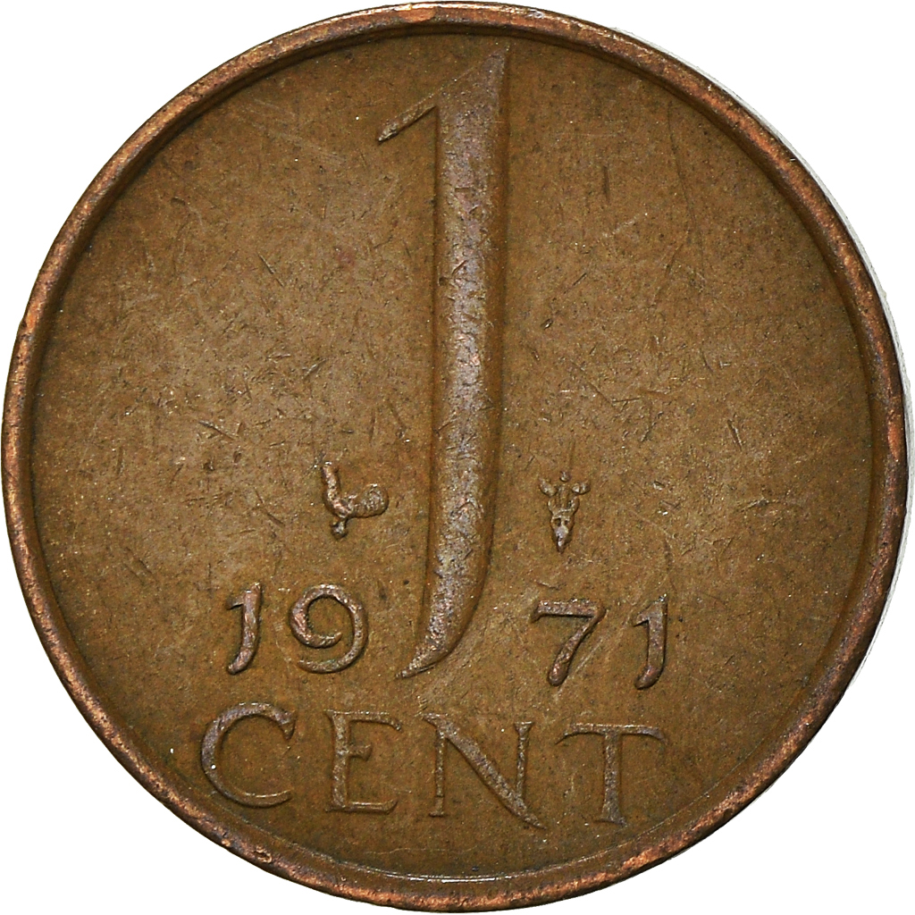 Moneda, Países Bajos, Cent, 1971