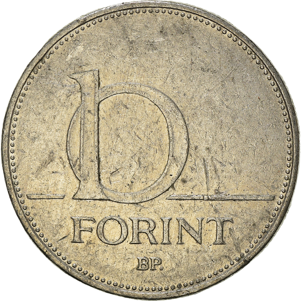 Moneda, Hungría, 10 Forint, 1995