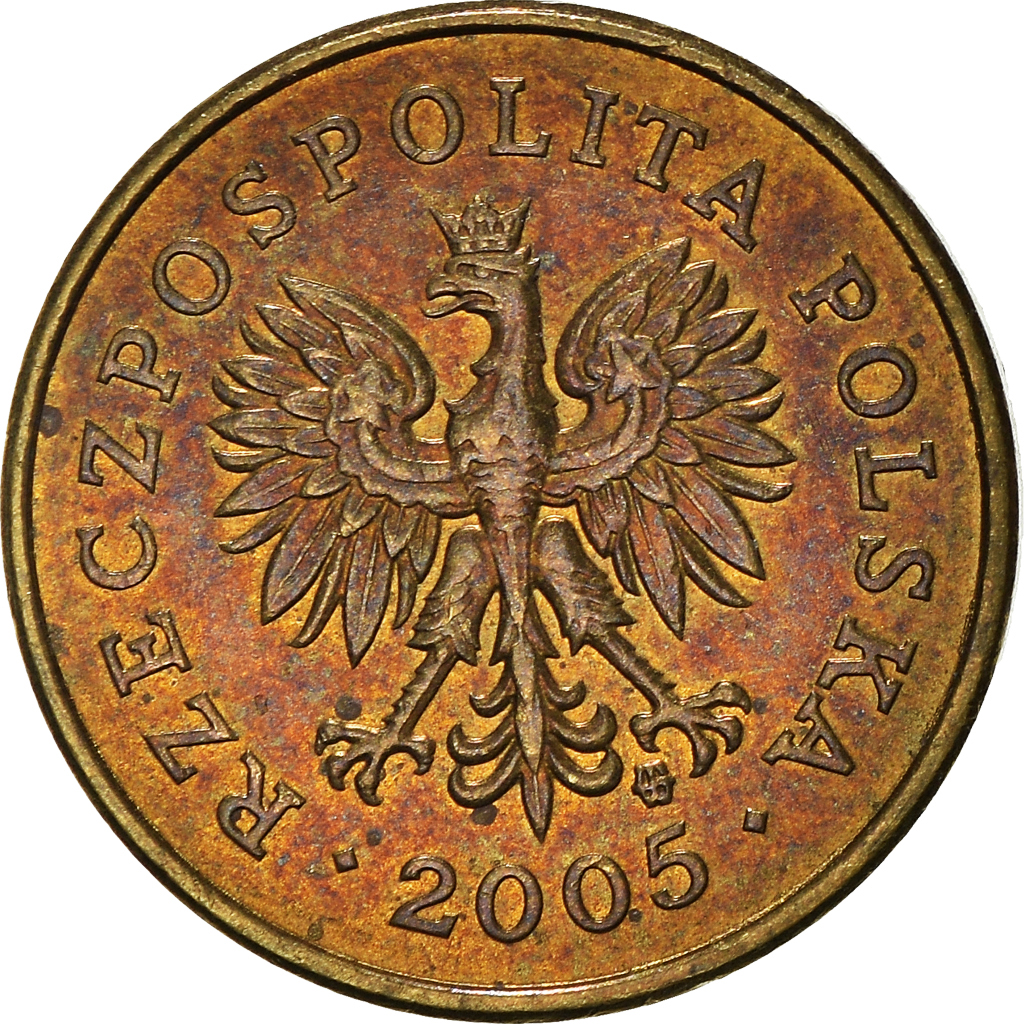 Moneda, Polonia, 2 Grosze, 2005