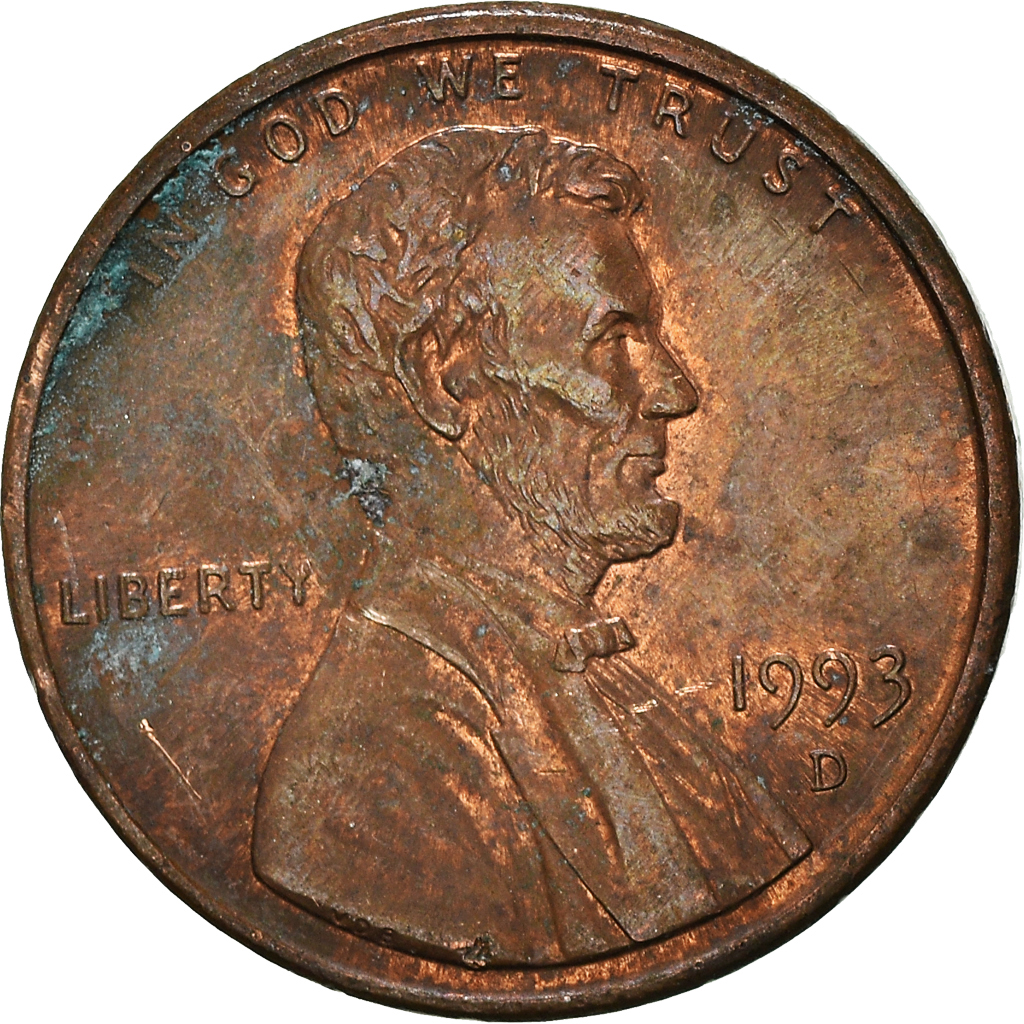 Moneda, Estados Unidos, Cent, 1993