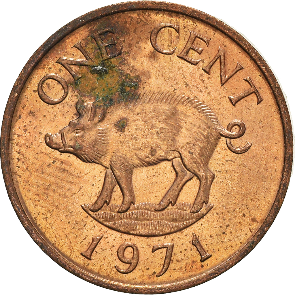 Moneda, Bermudas, Cent, 1971