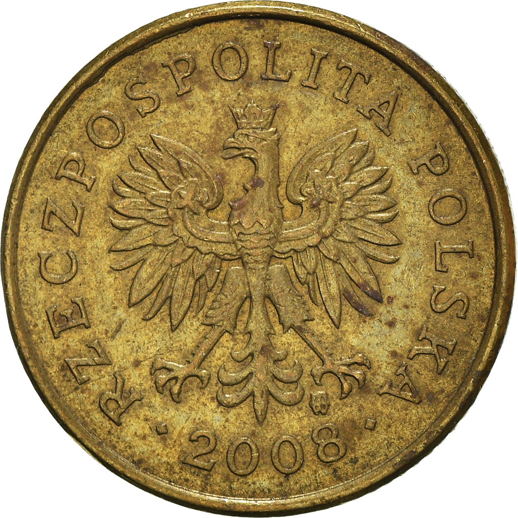 Moneda, Polonia, 5 Groszy, 2008