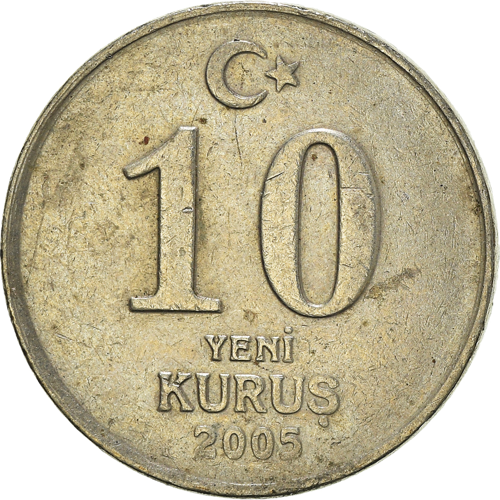 Moneda, Turquía, 10 New Kurus, 2005