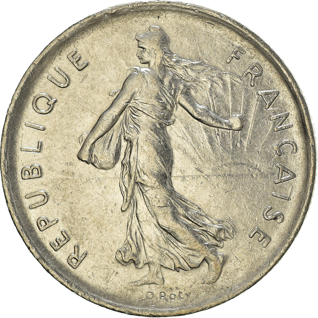Moneda, Francia, 5 Francs, 1972