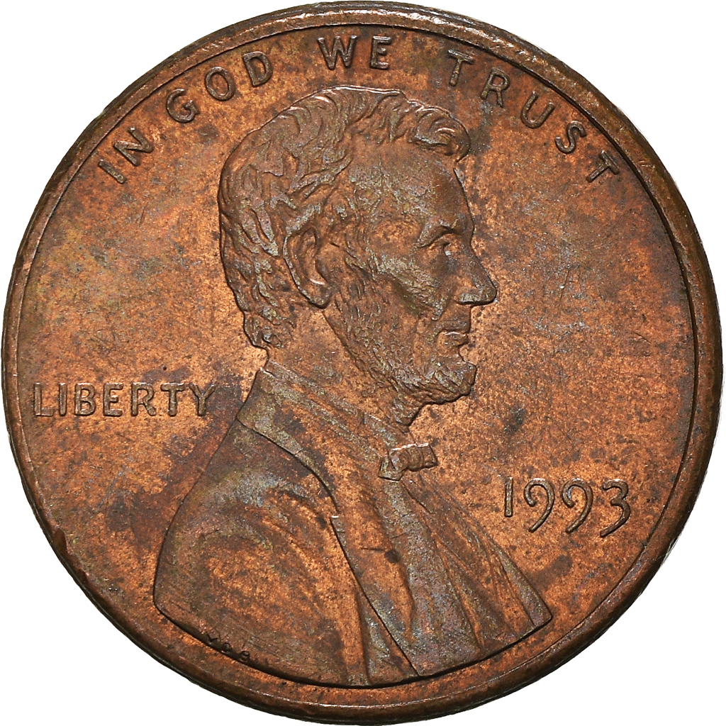 Moneda, Estados Unidos, Cent, 1993