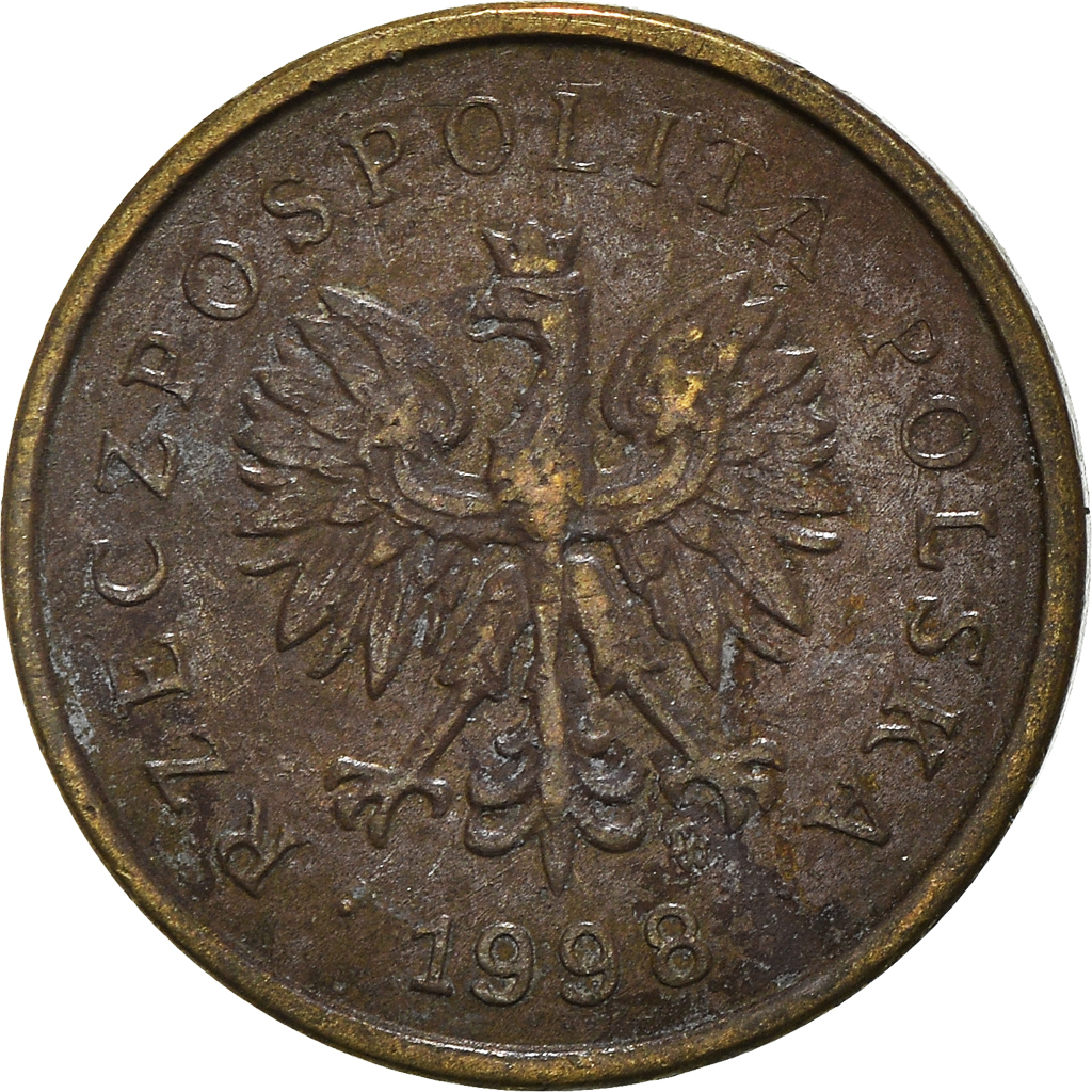 Moneda, Polonia, 2 Grosze, 1998