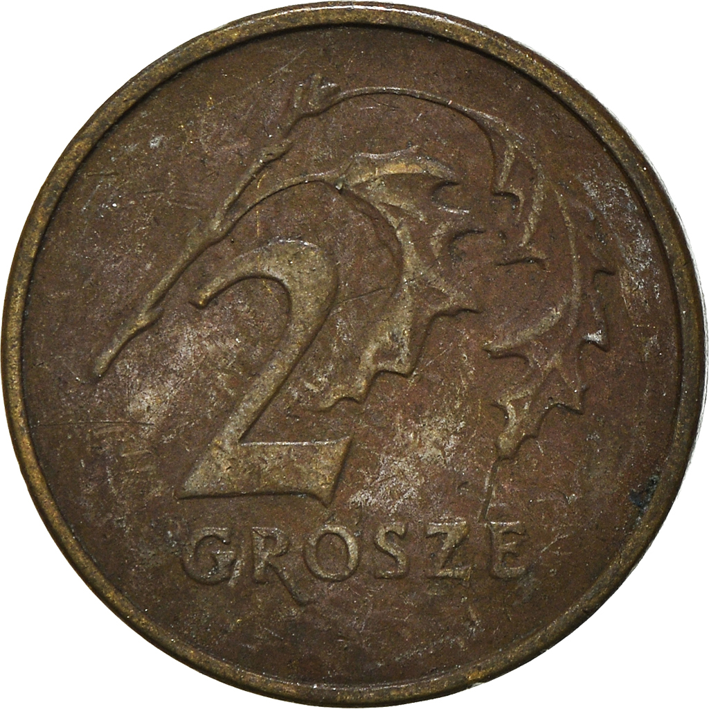 Moneda, Polonia, 2 Grosze, 1998