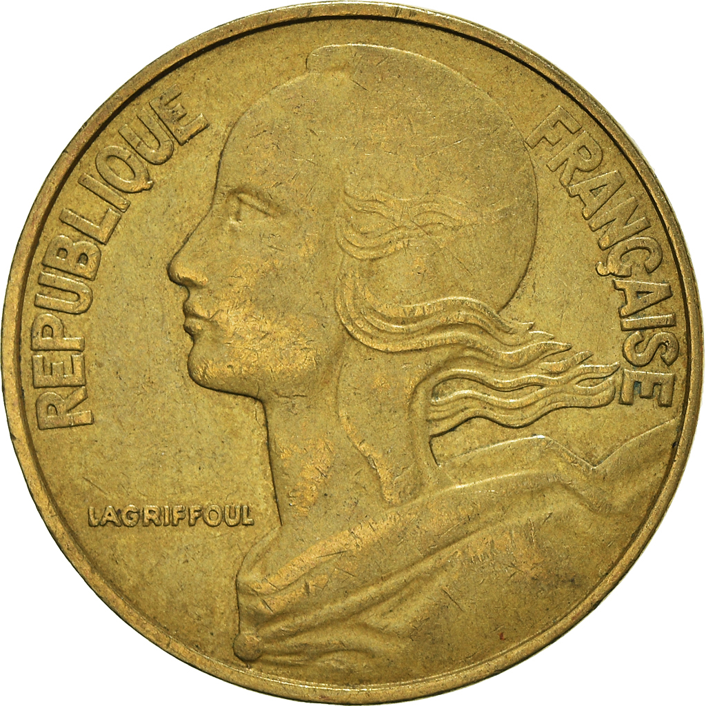 Moneda, Francia, 20 Centimes, 1978