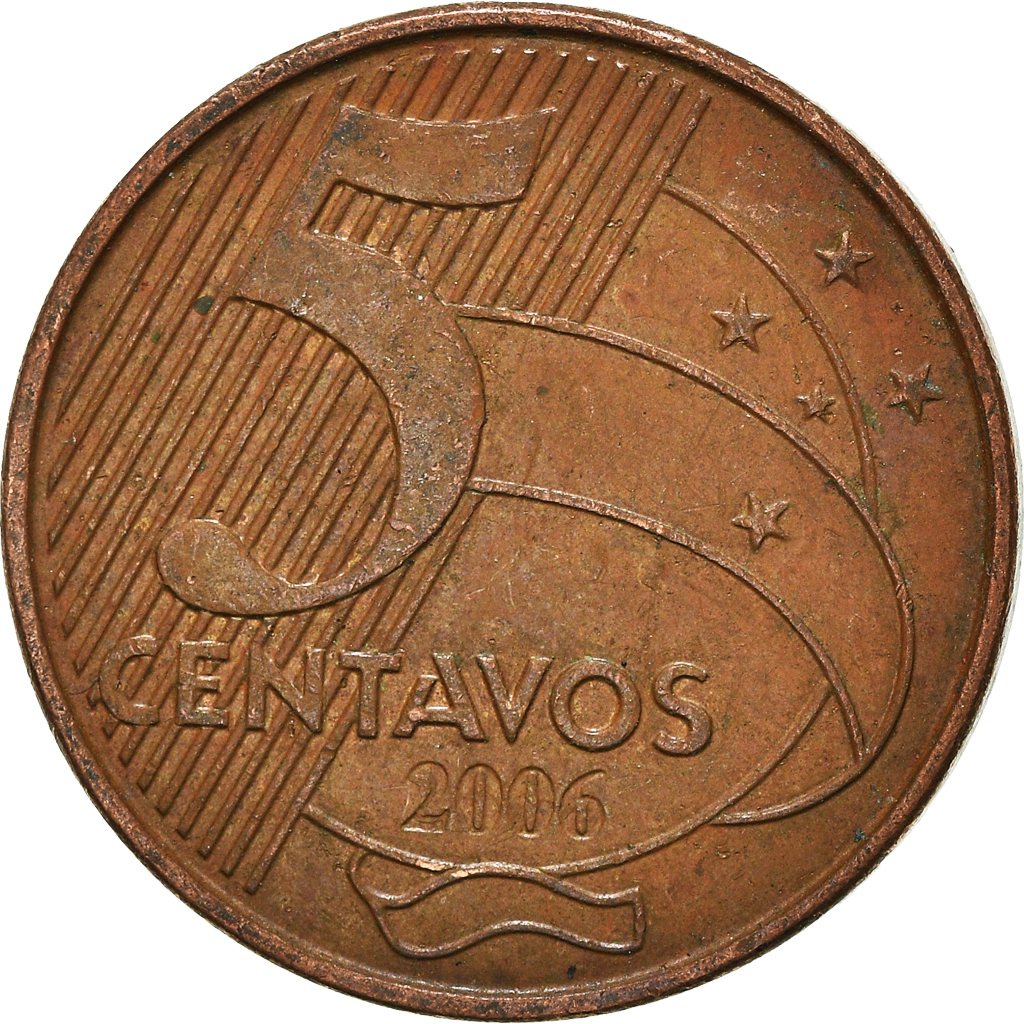 Moneda, Brasil, 5 Centavos, 2006