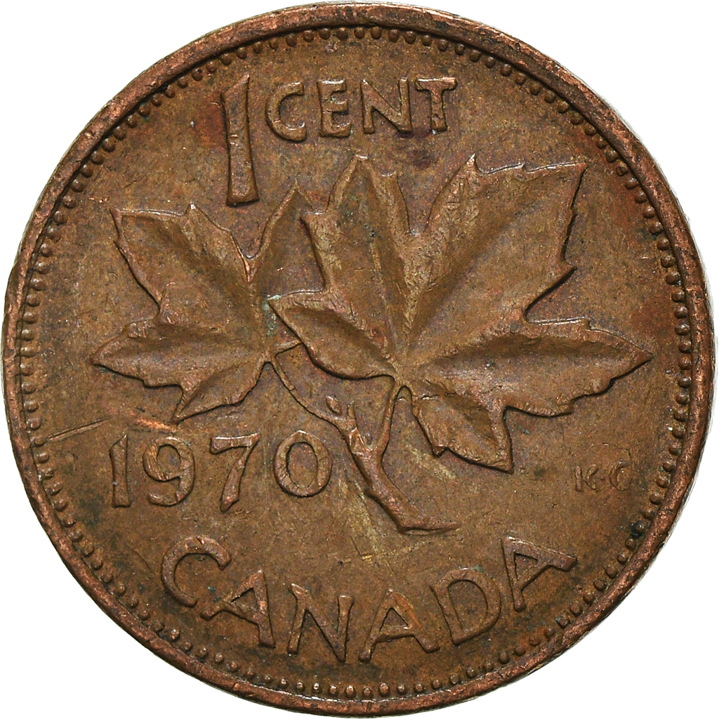 Moneda, Canadá, Cent, 1970