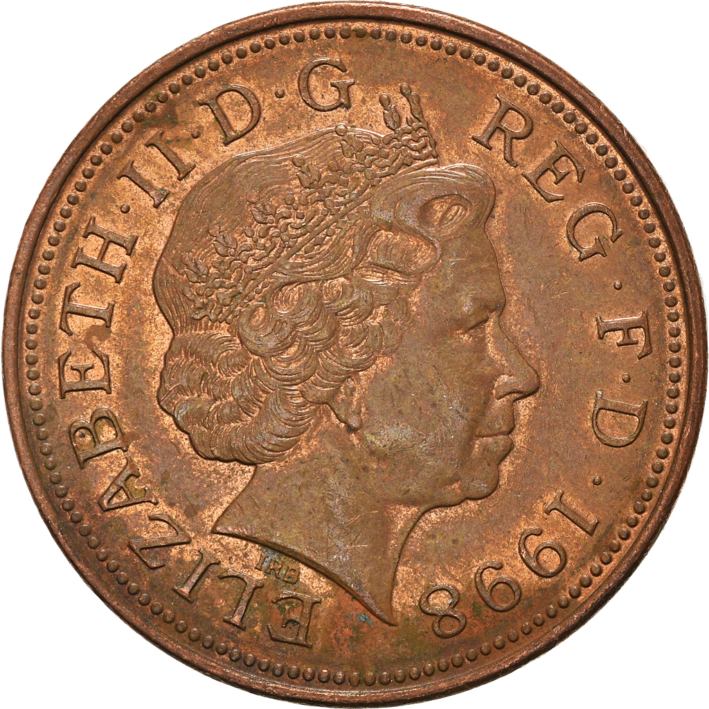 Moneda, Gran Bretaña, 2 Pence, 1998