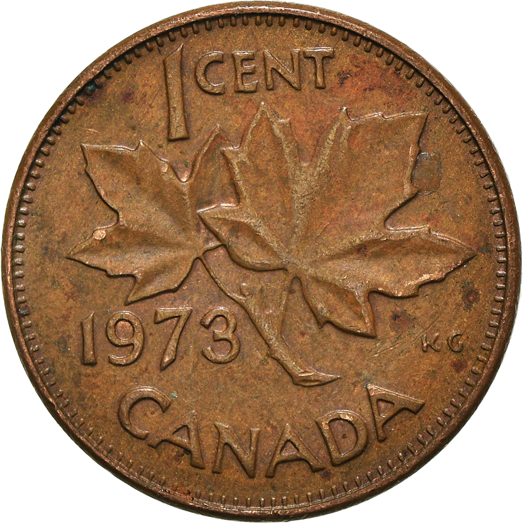 Moneda, Canadá, Cent, 1973