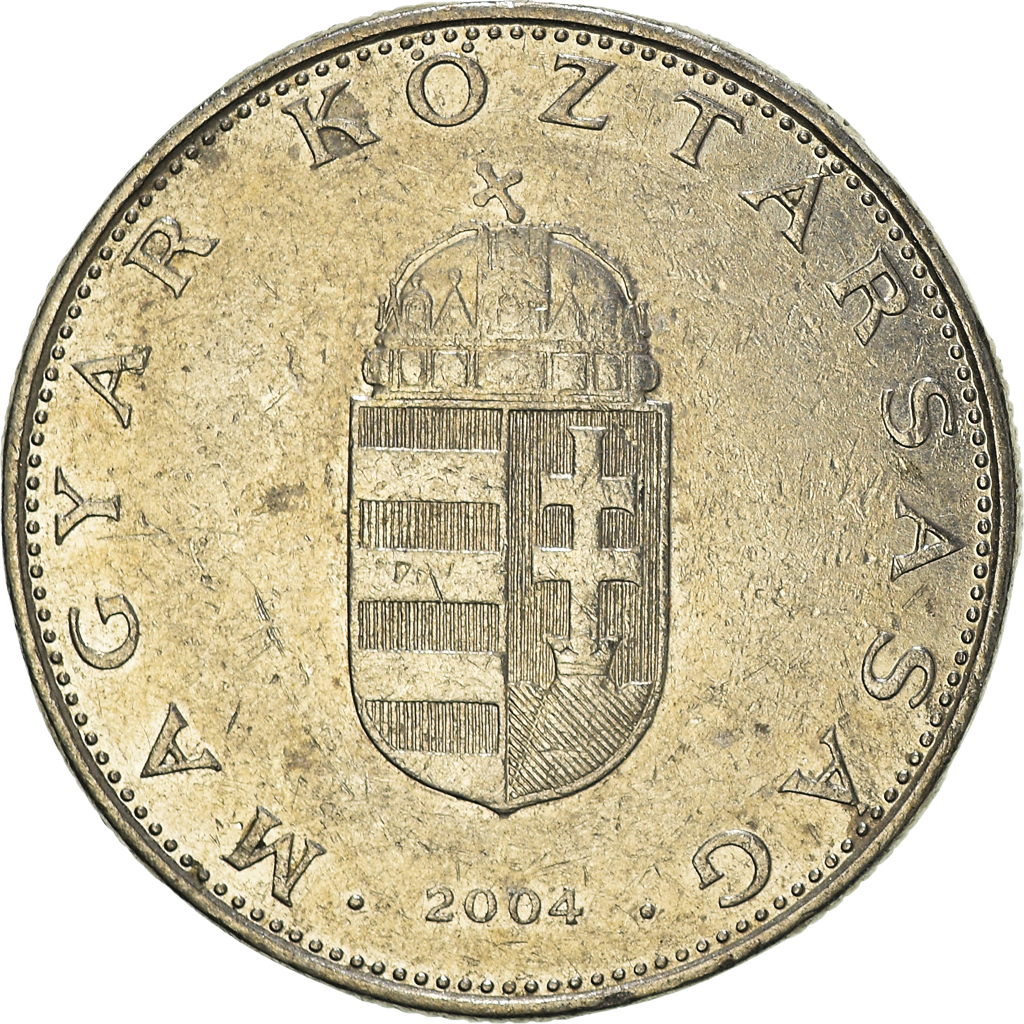 Moneda, Hungría, 10 Forint, 2004