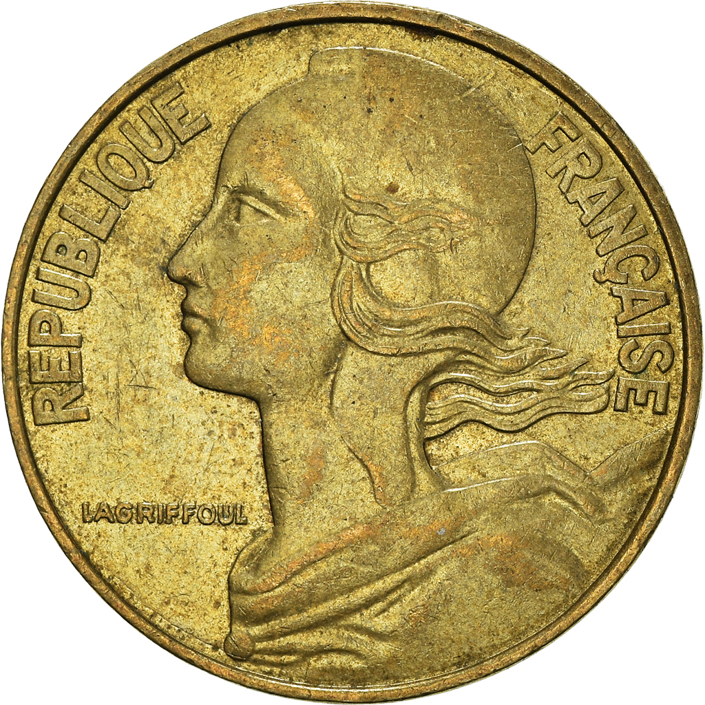 Moneda, Francia, 20 Centimes, 1983