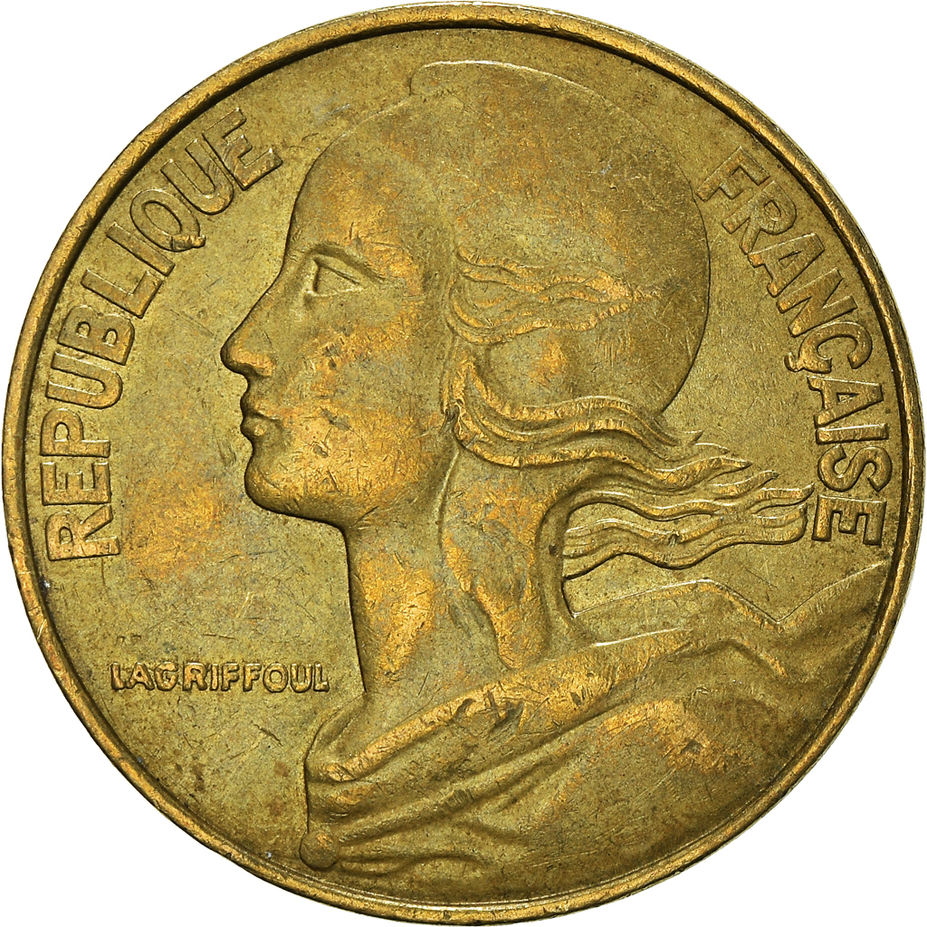 Moneda, Francia, 20 Centimes, 1983