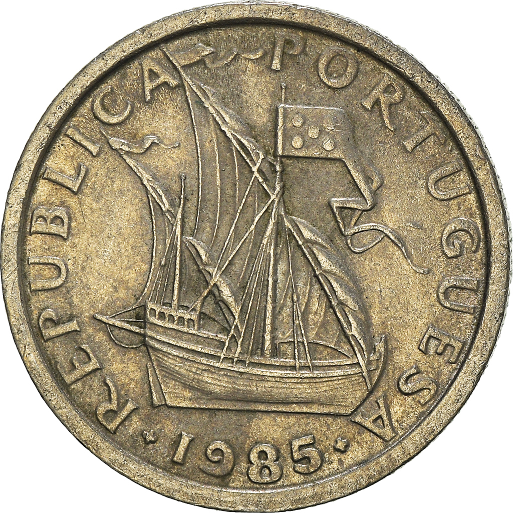 Moneda, Portugal, 2-1/2 Escudos, 1985