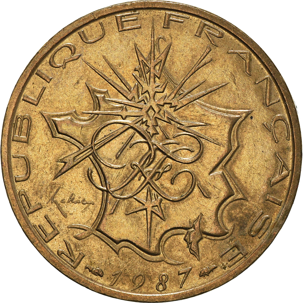 Moneda, Francia, 10 Francs, 1987