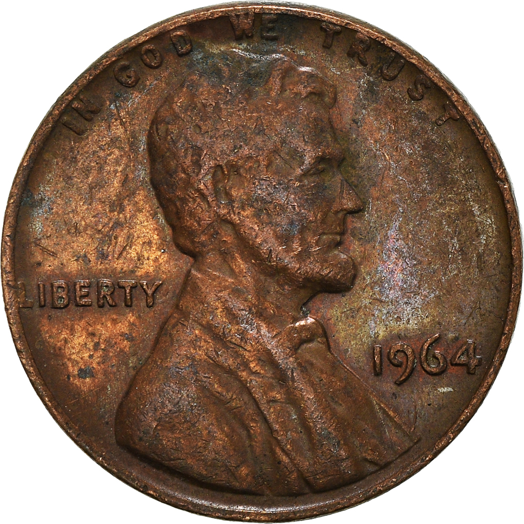 Moneda, Estados Unidos, Cent, 1964