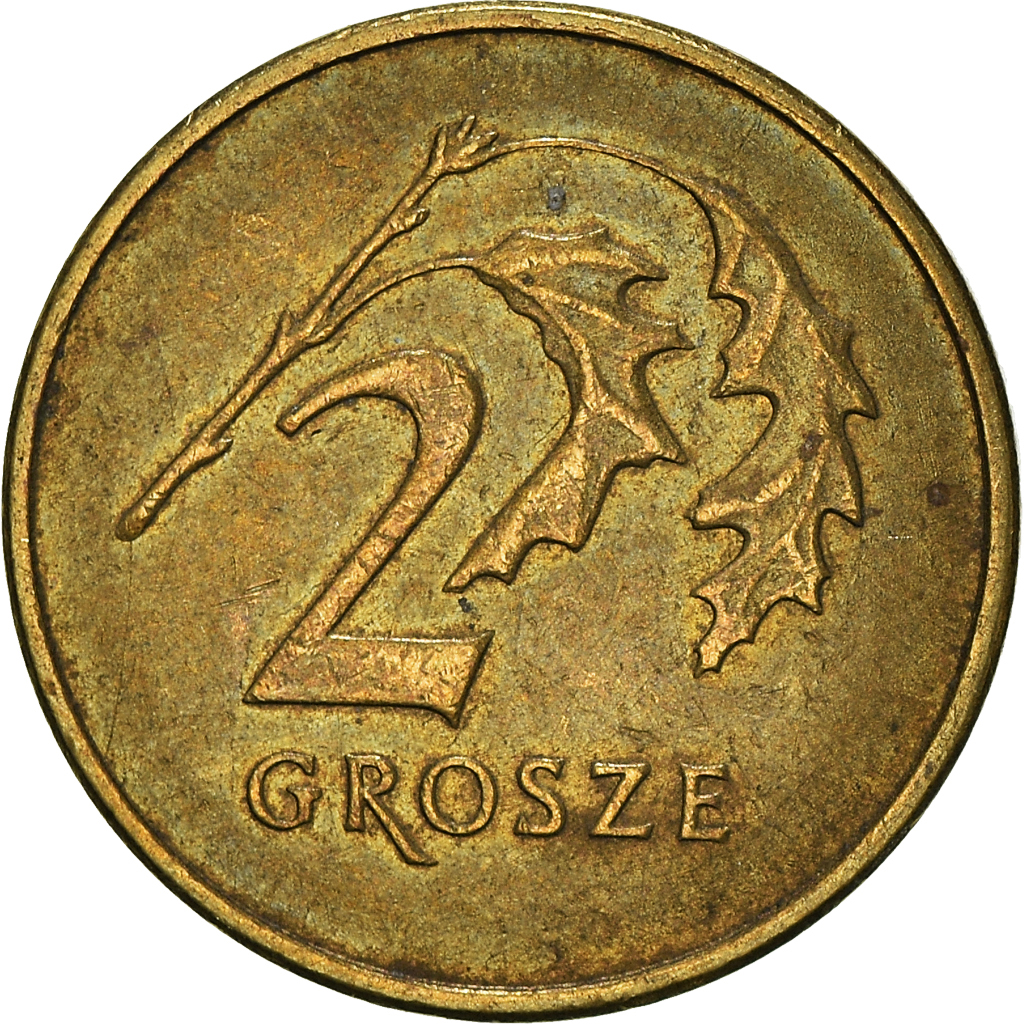 Moneda, Polonia, 2 Grosze, 2009