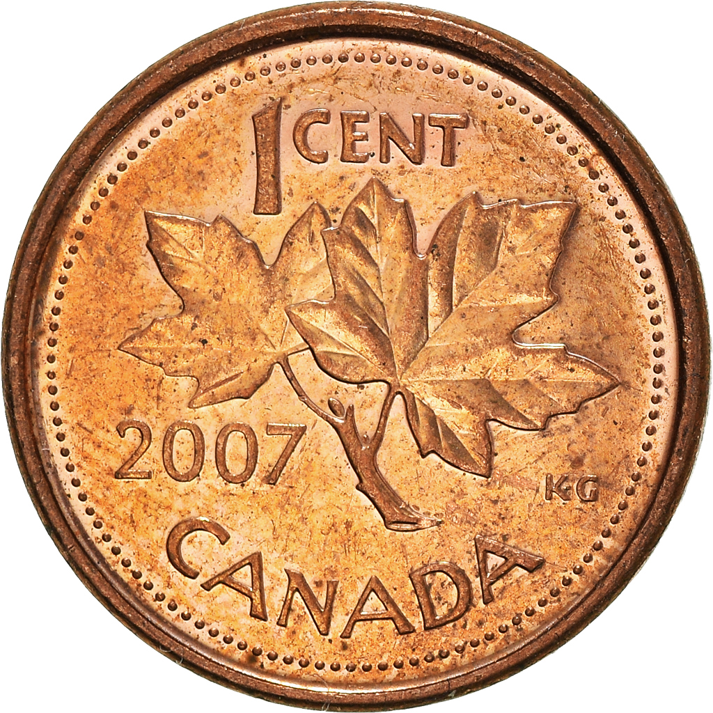 Moneda, Canadá, Cent, 2007