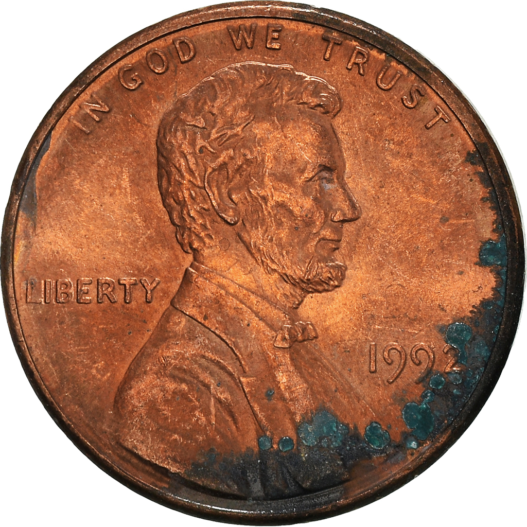 Moneda, Estados Unidos, Cent, 1992