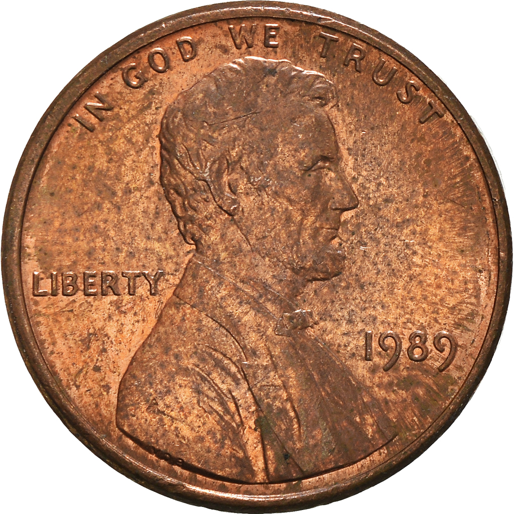 Moneda, Estados Unidos, Cent, 1989