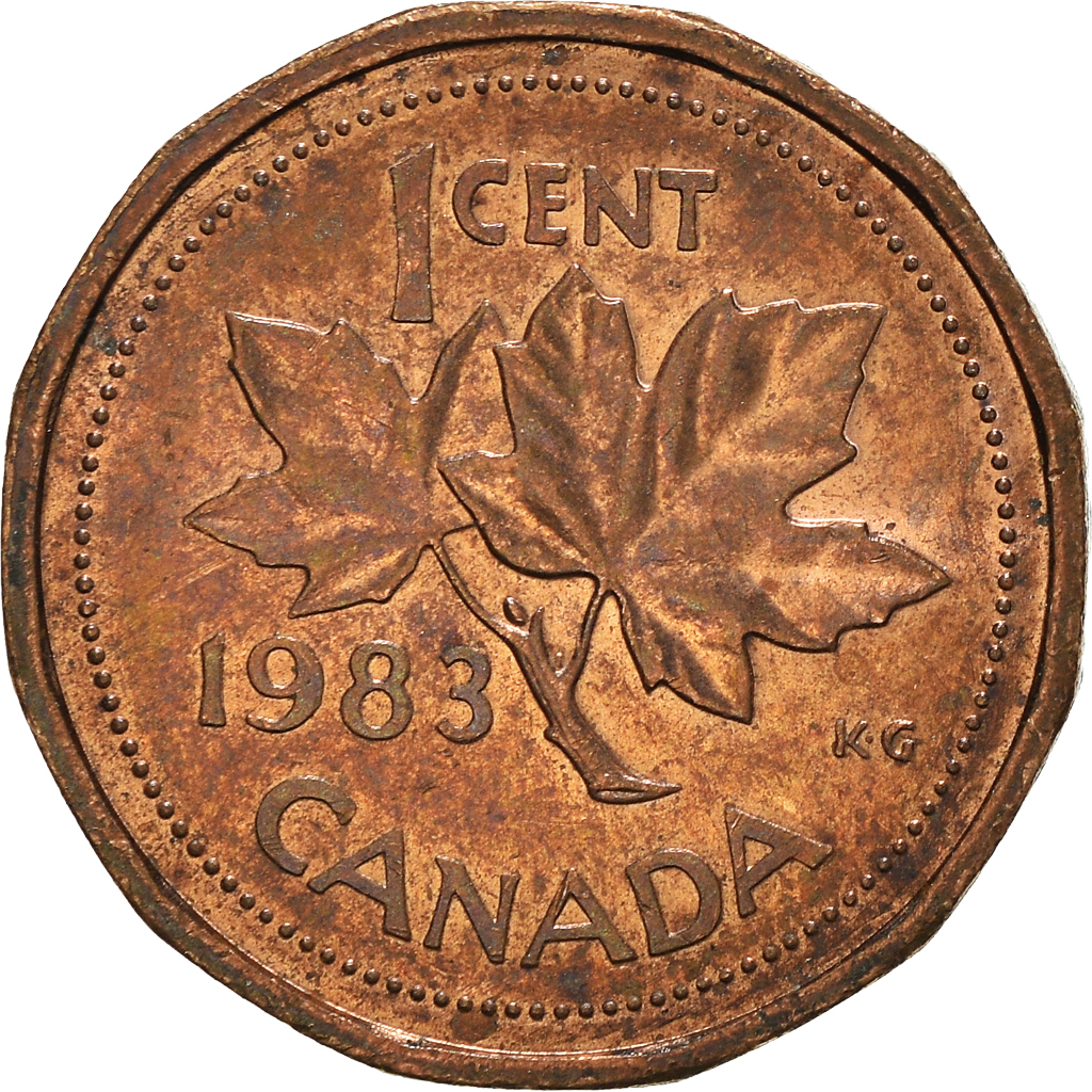 Moneda, Canadá, Cent, 1983