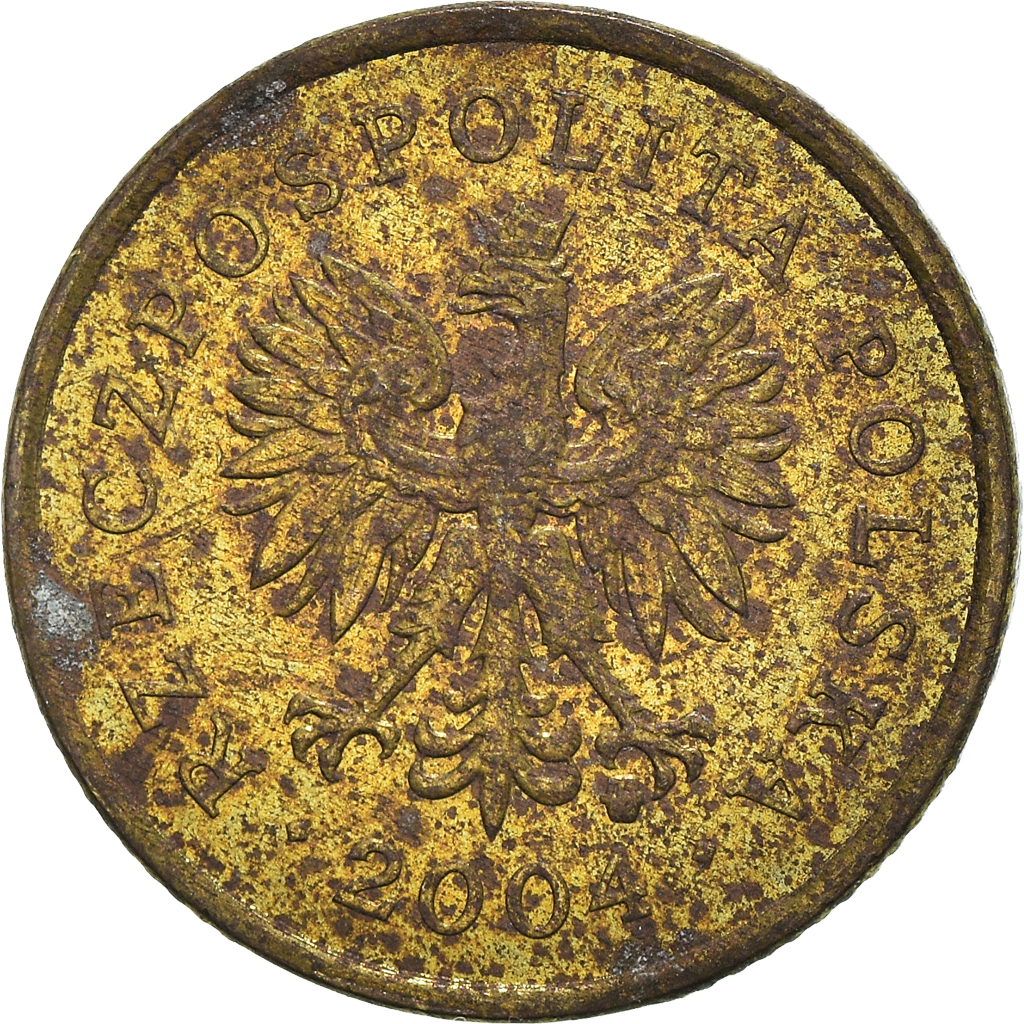 Moneda, Polonia, 5 Groszy, 2004