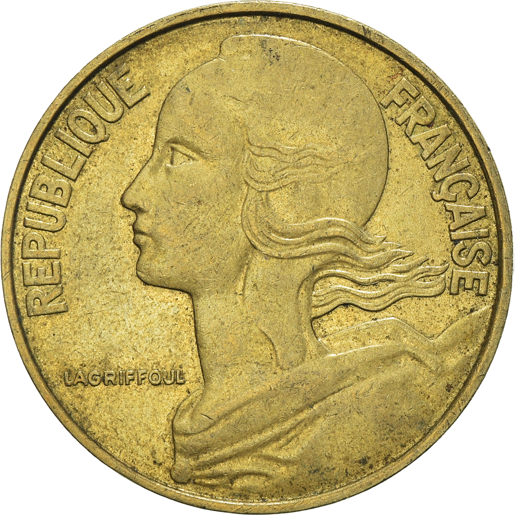 Moneda, Francia, 20 Centimes, 1970