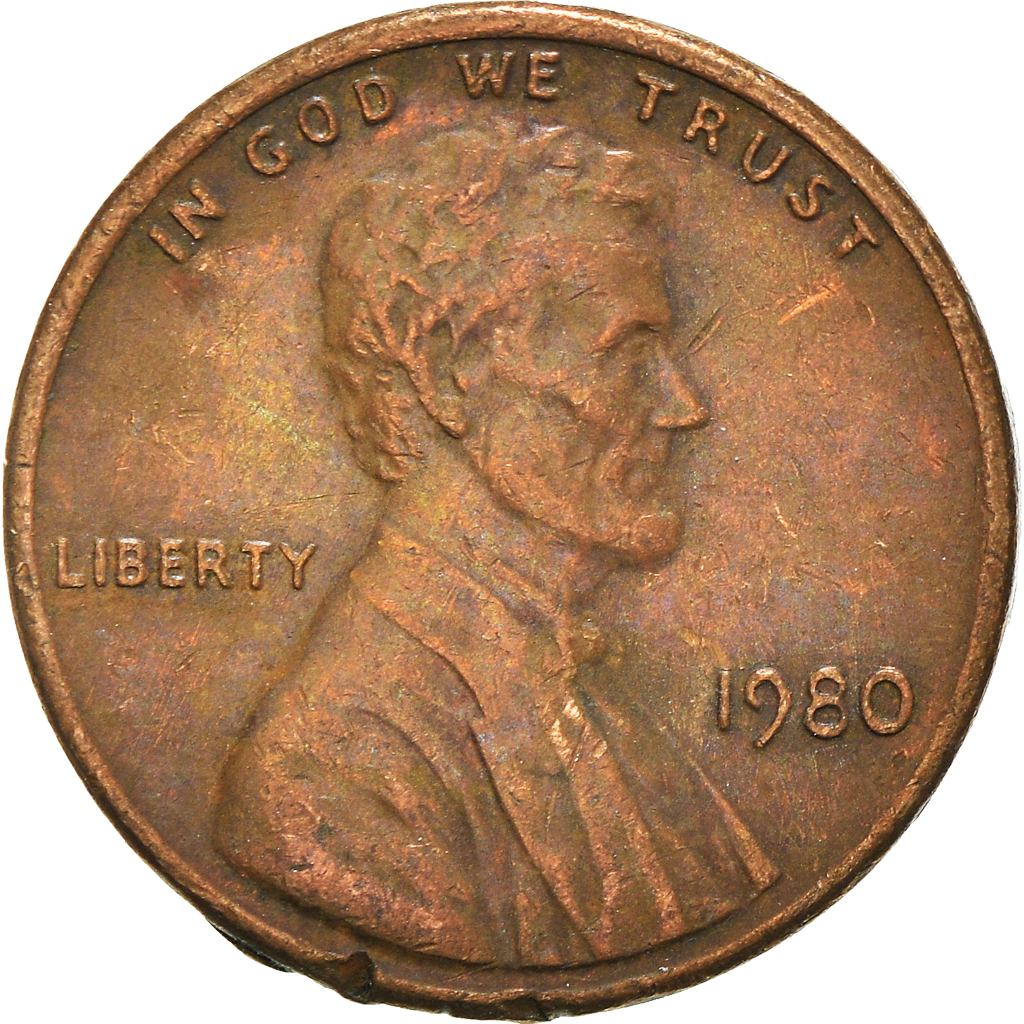 Moneda, Estados Unidos, Cent, 1980