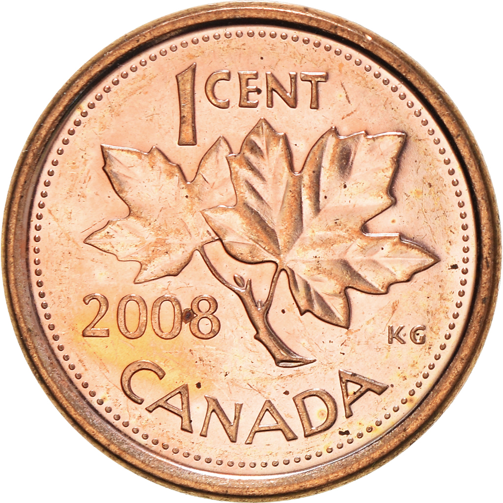 Moneda, Canadá, Cent, 2008