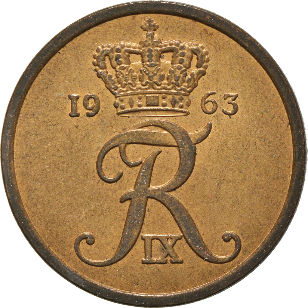 Moneda, Dinamarca, 5 Öre, 1963
