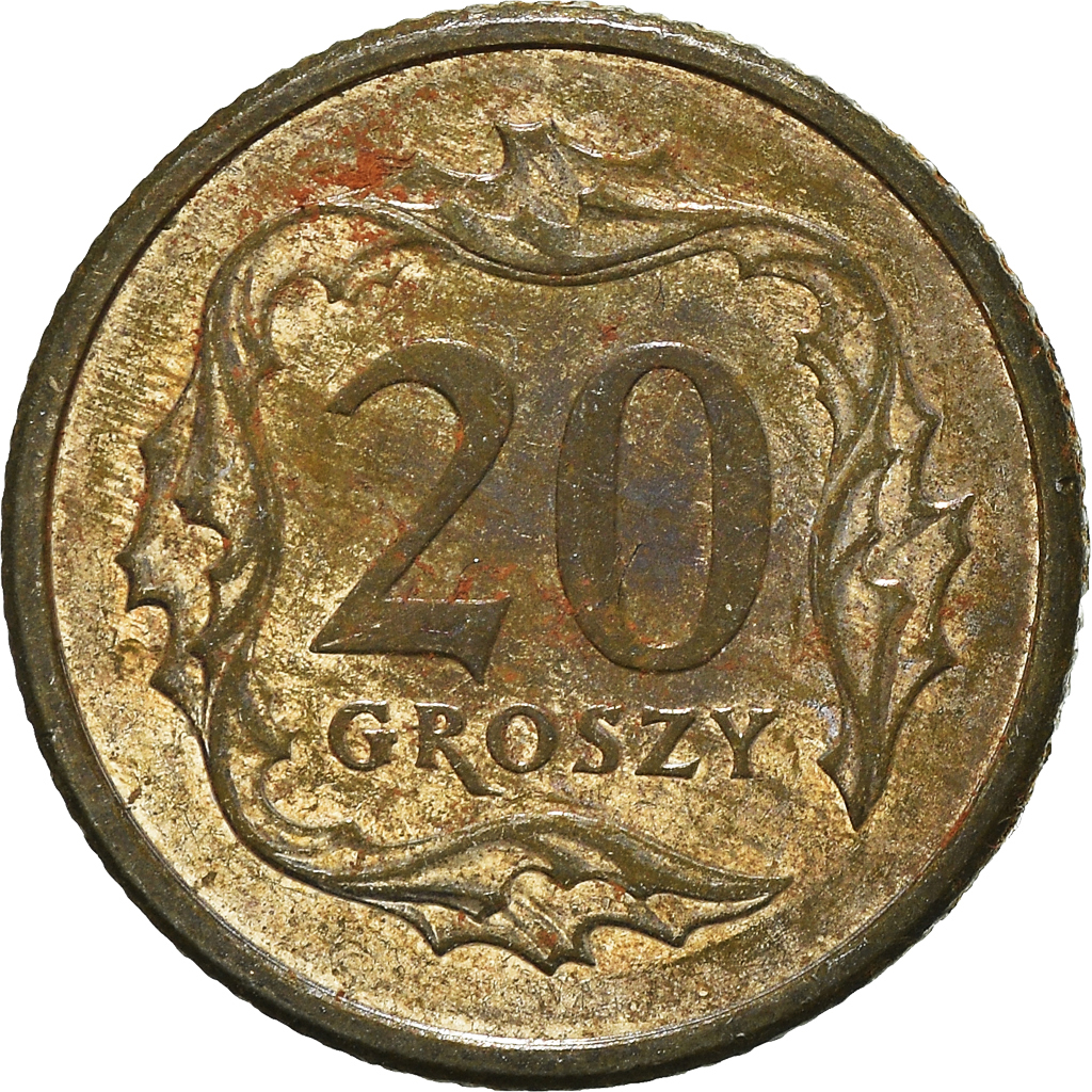 Moneda, Polonia, 20 Groszy, 2009