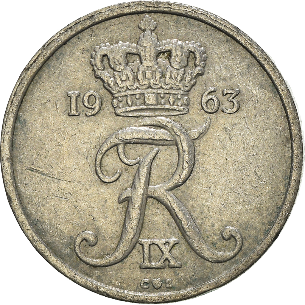 Moneda, Dinamarca, 10 Öre, 1963