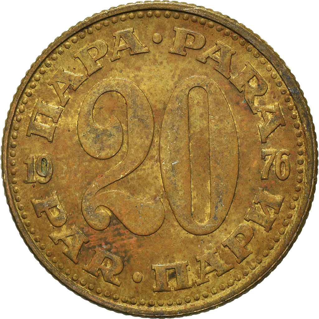 Moneda, Yugoslavia, 20 Para, 1976