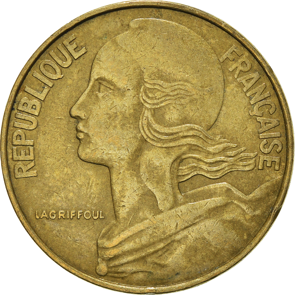 Moneda, Francia, 20 Centimes, 1976